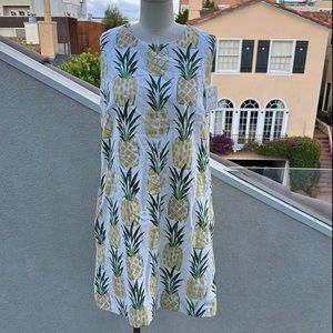 Love, Lilly Pineapple Print Sheath Dress